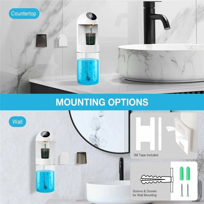 Automatic Mouthwash Dispenser 2000mAh Infrared Sensor 3 Modes 600ml Wall Mount Oral Care Device for Home Use - White - 5