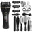 2-Speed Adjustable Electric Callus Remover IPX6 Waterproof LCD Display Foot Grinder Tool Kit Set - Black - 1