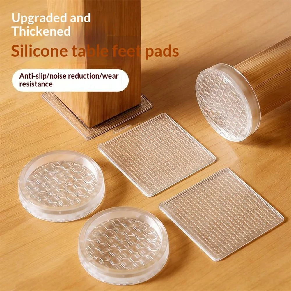 4Pcs 58mm Diameter Silicone Furniture Pads Round Anti-slip Noise Reduction Table Chair Sofa Leg Protectors - 2