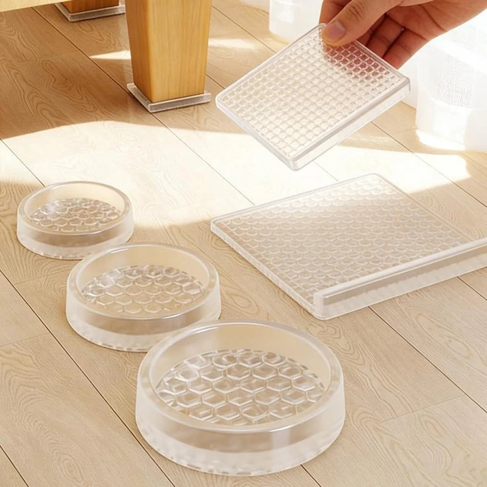 4Pcs 58mm Diameter Silicone Furniture Pads Round Anti-slip Noise Reduction Table Chair Sofa Leg Protectors - 3