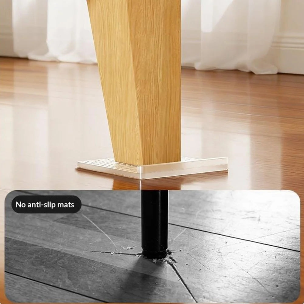 4Pcs 80x80mm Square Silicone Furniture Pads Anti-Slip Table Chair Sofa Leg Protectors for Floor Protection - 7