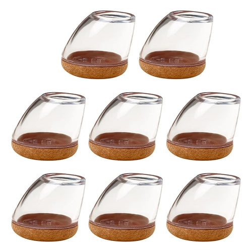 8Pcs 14-19mm Chair Leg Caps Universal Silent Furniture Feet Protectors TPE Felt for Table Chair - 1