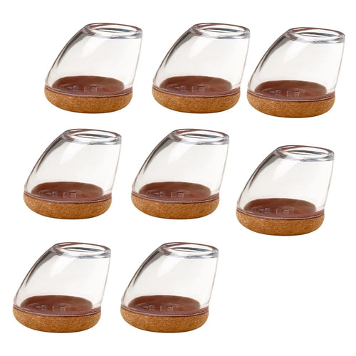 8Pcs 26-33mm Chair Leg Caps Universal Silent Furniture Feet Protectors TPE Felt for Table Chair - 1