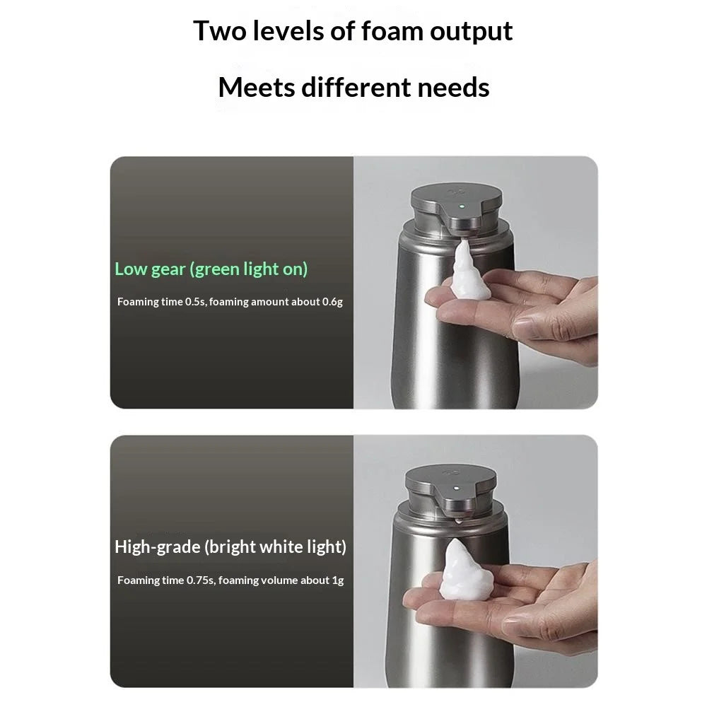 Stainless Steel Automatic Soap Dispenser 350ML Touchless Sensor Hand Sanitizer for Kitchen Bathroom - Cone Liquid - 2
