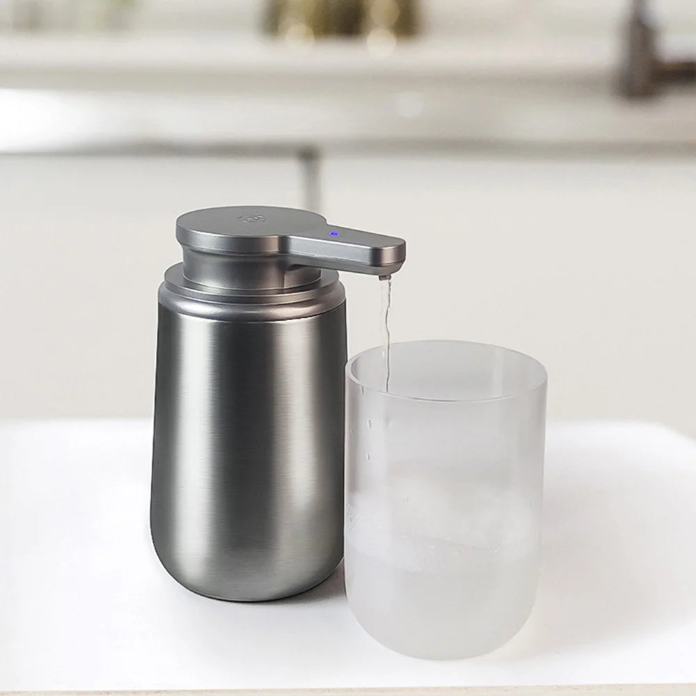 Stainless Steel Automatic Soap Dispenser 350ML Touchless Sensor Hand Sanitizer for Kitchen Bathroom - Cone Liquid - 5