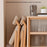 Foldable Chair Wood Frame Padded Seat Backrest Triangular Support for Home Dining - Coffee Pads  /  Natural Wood Color Frame - 2