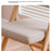 Foldable Chair Wood Frame Padded Seat Backrest Triangular Support for Home Dining - Coffee Pads  /  Natural Wood Color Frame - 3