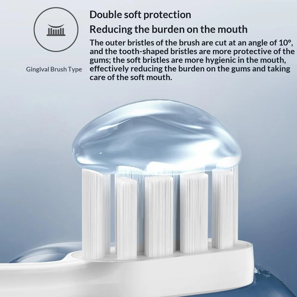 XIAOMI MIJIA 3Pcs For Xiaomi Mijia T301 / T302 Sonic Electric Toothbrush Soft Bristle Replacement Brush Heads, Standard Type (Chinese Version) - Blue - 4
