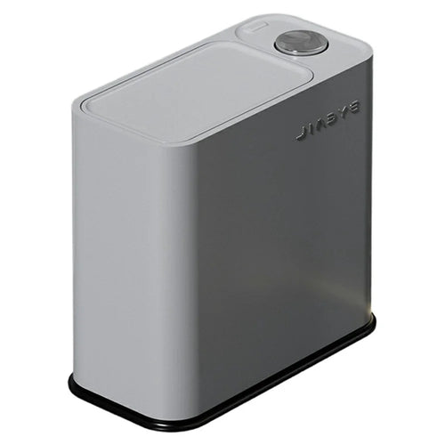 16L Large Capacity Narrow Trash Can with Lid One-Touch Button Space Saving Garbage Bin for Kitchen Bathroom - Grey - 1