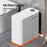 16L Large Capacity Narrow Trash Can with Lid One-Touch Button Space Saving Garbage Bin for Kitchen Bathroom - Grey - 2