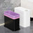16L Large Capacity Narrow Trash Can with Lid One-Touch Button Space Saving Garbage Bin for Kitchen Bathroom - Grey - 3