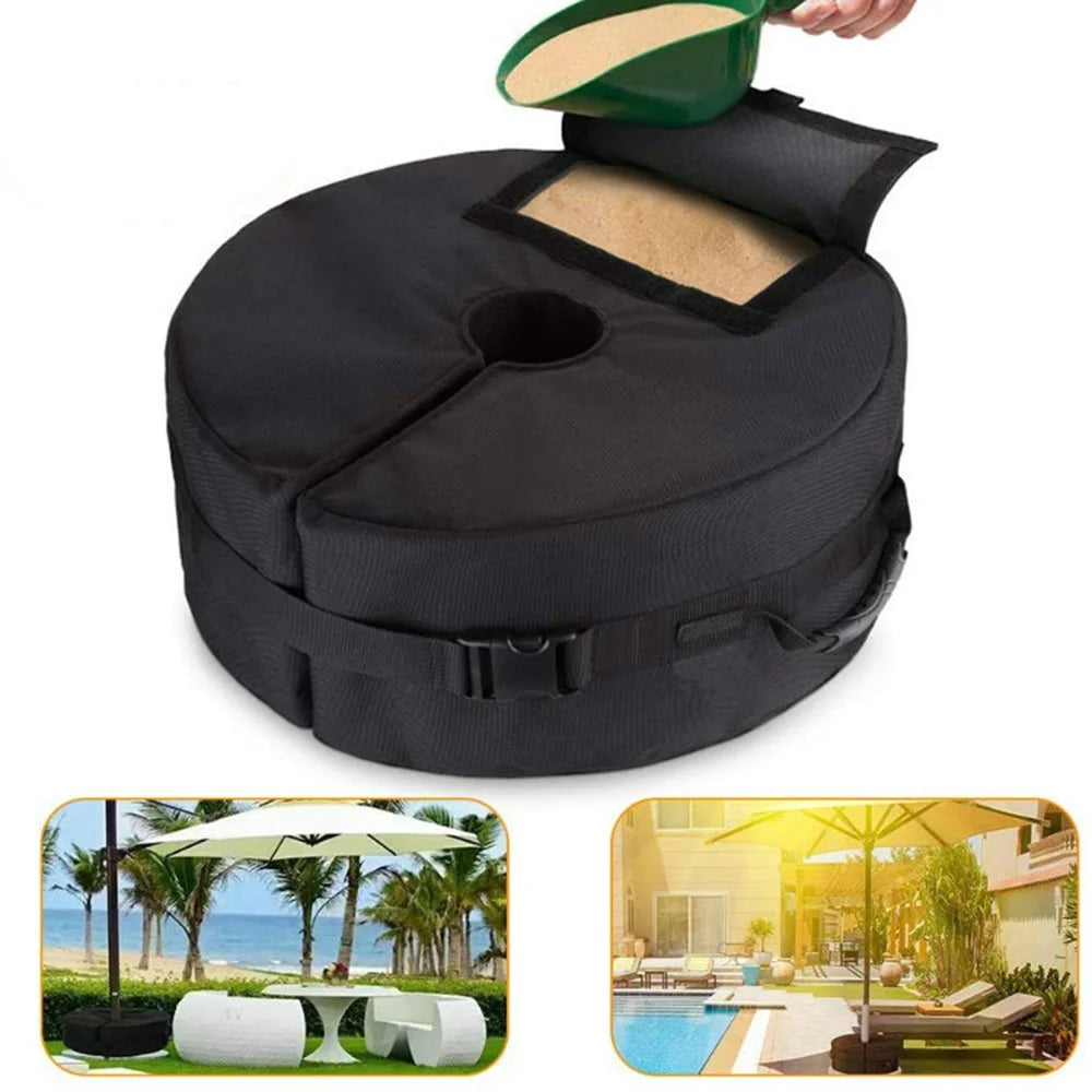 KG0043 Umbrella Base Weight Bag Heavy Duty Round Sandbag Support Bag for Cantilever Patio Umbrella - 2