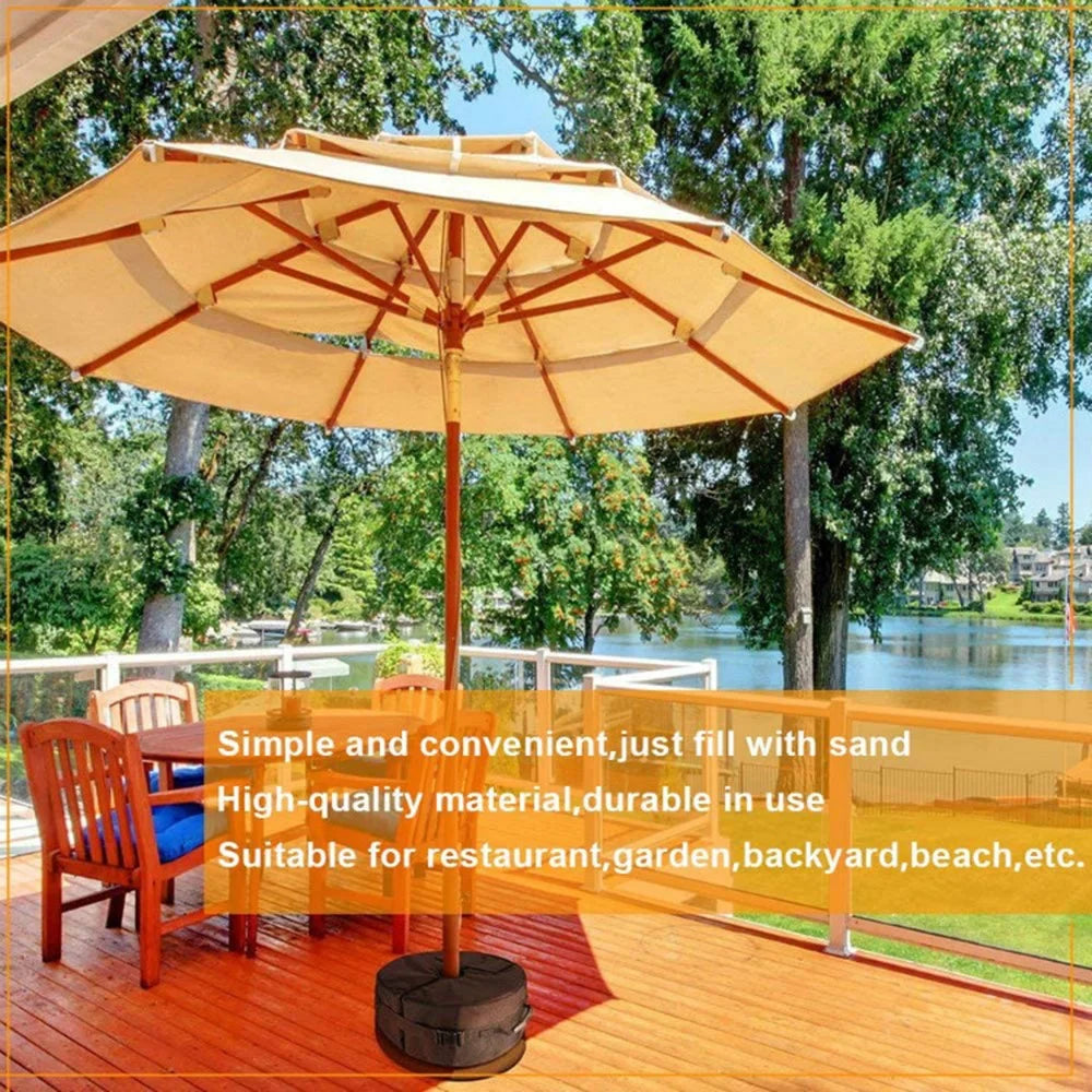 KG0043 Umbrella Base Weight Bag Heavy Duty Round Sandbag Support Bag for Cantilever Patio Umbrella - 3