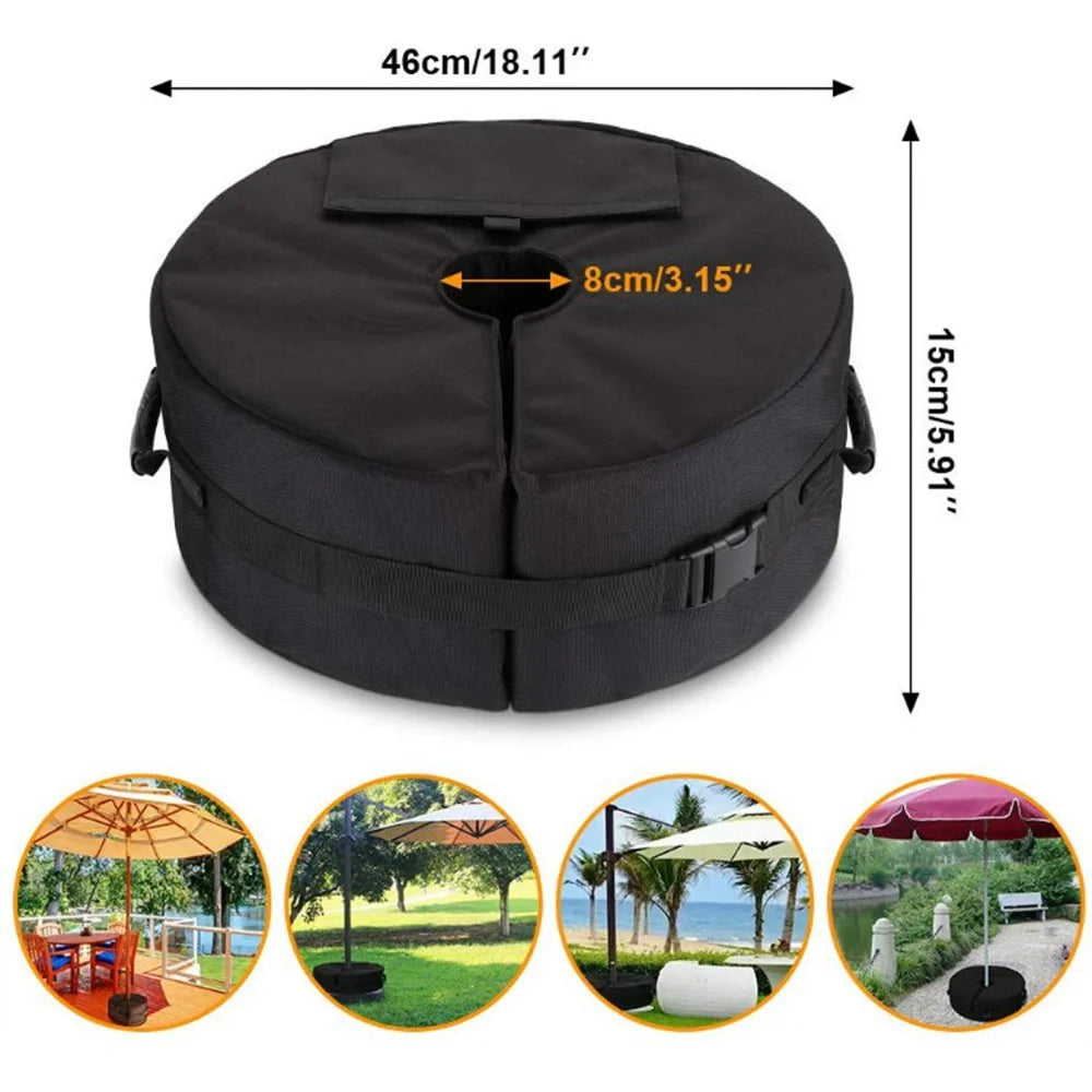 KG0043 Umbrella Base Weight Bag Heavy Duty Round Sandbag Support Bag for Cantilever Patio Umbrella - 5