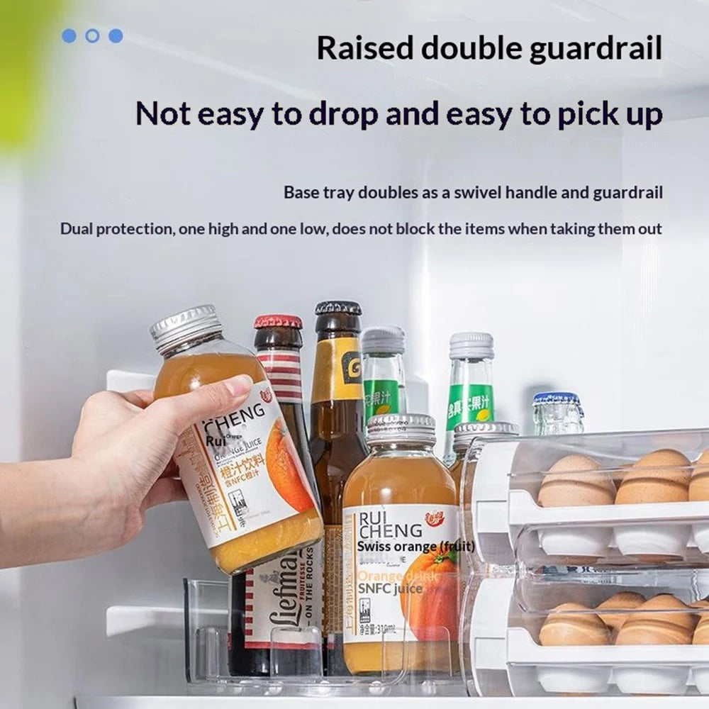 Kitchen 360 Degree Rotating Storage Rack Lazy Susan Turntable Organizer Rack for Refrigerator Condiment Storage - Transparent - 2