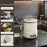 24.5x30cm Food Storage Container Large Capacity Transparent Pressing Rotating Cereal Rice Grain Dispenser (BPA-Free, NO FDA Certificate) - 2
