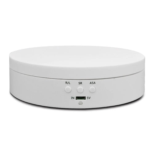 360 Degrees Rotation Adjustable Speed USB Rechargeable 2600mAh Electric Display Stand with Built-in Battery for Jewelry Photography - White - 1