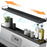 Extendable Magnetic Stove Top Shelf 16-30 Inch Steel Stovetop Organizer Rack for Kitchen Spice Storage - Black - 2