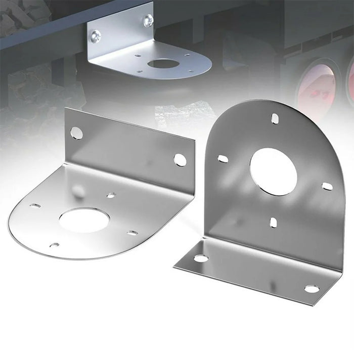 2Pcs 304 Stainless Steel L-Bracket LED Light Rack Holder Watermelon Shape LED Lamp Holder for Truck Chassis Undercarriage - 2