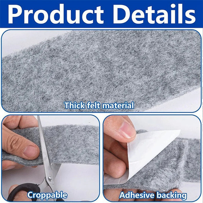 3Pcs Window Condensation Absorption Tape 16.4ft Self-Adhesive Anti-Condensation Felt Strip for Glass Windows - 4