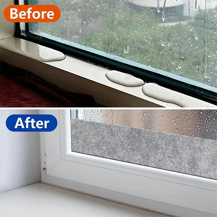 3Pcs Window Condensation Absorption Tape 16.4ft Self-Adhesive Anti-Condensation Felt Strip for Glass Windows - 7