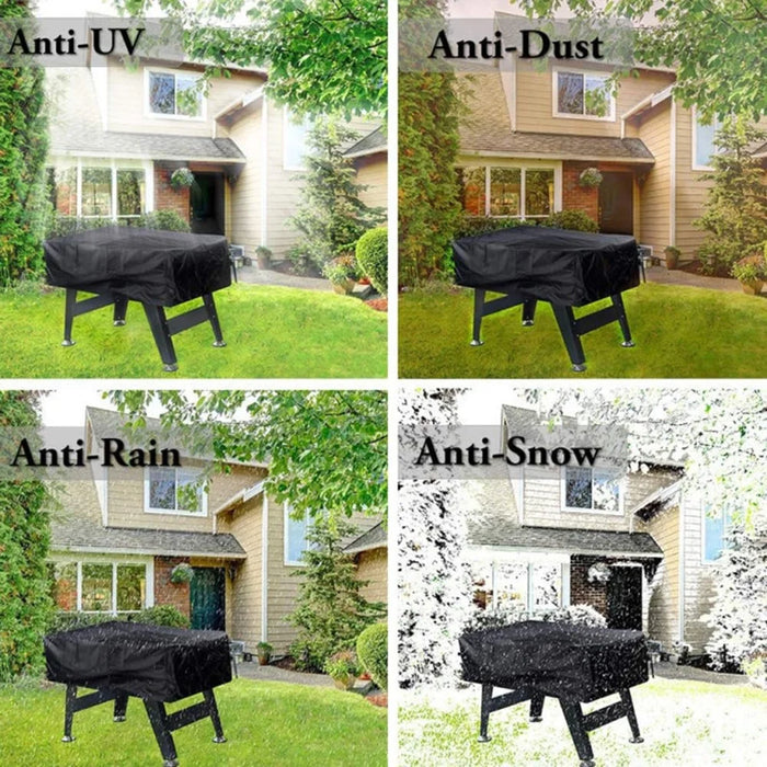 KG0212 Foosball Table Cover Outdoor Waterproof Patio Coffee Chair Billiard Soccer Table Dust Cover (420D Silver Coating) - 7