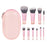 10Pcs Makeup Brushes Set Mini Travel Cosmetic Brush Kit with Portable Bag for Foundation Eyeshadow - Pink  /  Pink - 1