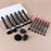 12Pcs Makeup Cosmetic Brush Set with 3 Puff Sponges Professional Long Handle Beauty Tools for Foundation Powder - Black - 3