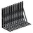 12Pcs 15x9.5cm Metal Wall Shelf Brackets L Shaped Triangular Heavy Duty Support for Kitchen Bedroom - Black - 1