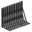 12Pcs 50x30cm Metal Wall Shelf Brackets Heavy Duty L-Shaped Triangular Support for Home DIY Storage - Black - 1