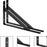 12Pcs 50x30cm Metal Wall Shelf Brackets Heavy Duty L-Shaped Triangular Support for Home DIY Storage - Black - 4
