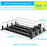 380mm 3 Rows Fridge Drink Organizer Auto Push Spring Slide Rail Beverage Automatic Drink Dispenser for Can Storage - Black - 2