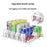 380mm 3 Rows Fridge Drink Organizer Auto Push Spring Slide Rail Beverage Automatic Drink Dispenser for Can Storage - Black - 4