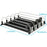 410mm 4 Rows Fridge Drink Organizer Auto Push Spring Slide Rail Beverage Automatic Drink Dispenser for Can Storage - Black - 1