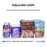 310mm 5 Rows Fridge Drink Organizer Auto Push Spring Slide Rail Beverage Automatic Drink Dispenser for Can Storage - Black - 5