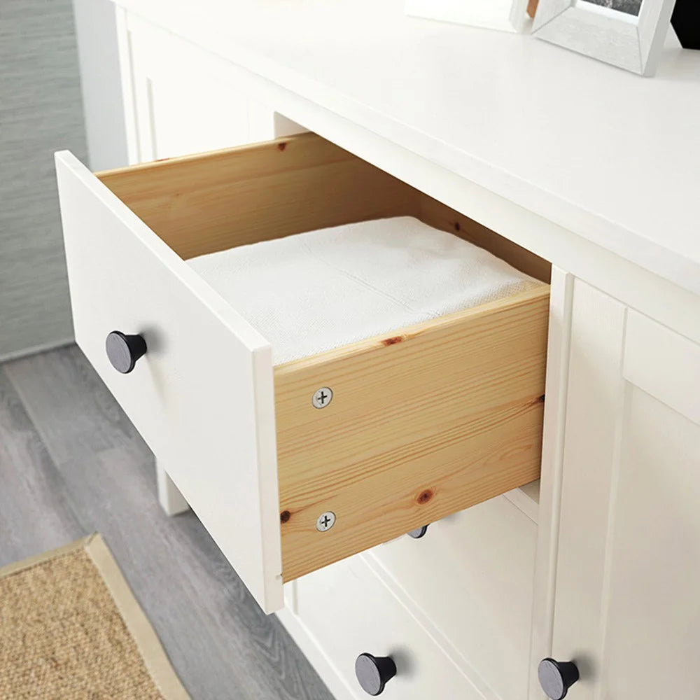 Round Wood Cabinet Handles Drawer Knobs Solid Wood Door Pulls with 22mm Screws for Cabinet Wardrobe Drawer - 3303 /  38x25mm  /  Beige - 7