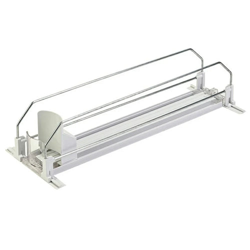 310mm Single Row Fridge Drink Organizer Auto Push Spring Slide Rail Beverage Automatic Drink Dispenser for Can Storage - White - 1