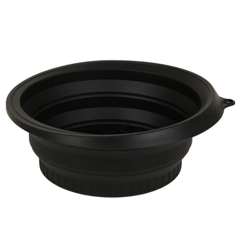 Collapsible Silicone Face Basin Ice Cold Therapy Multipurpose Foldable Washbasin for Skincare Travel (FDA Certified, BPA-Free)  - Black - 1