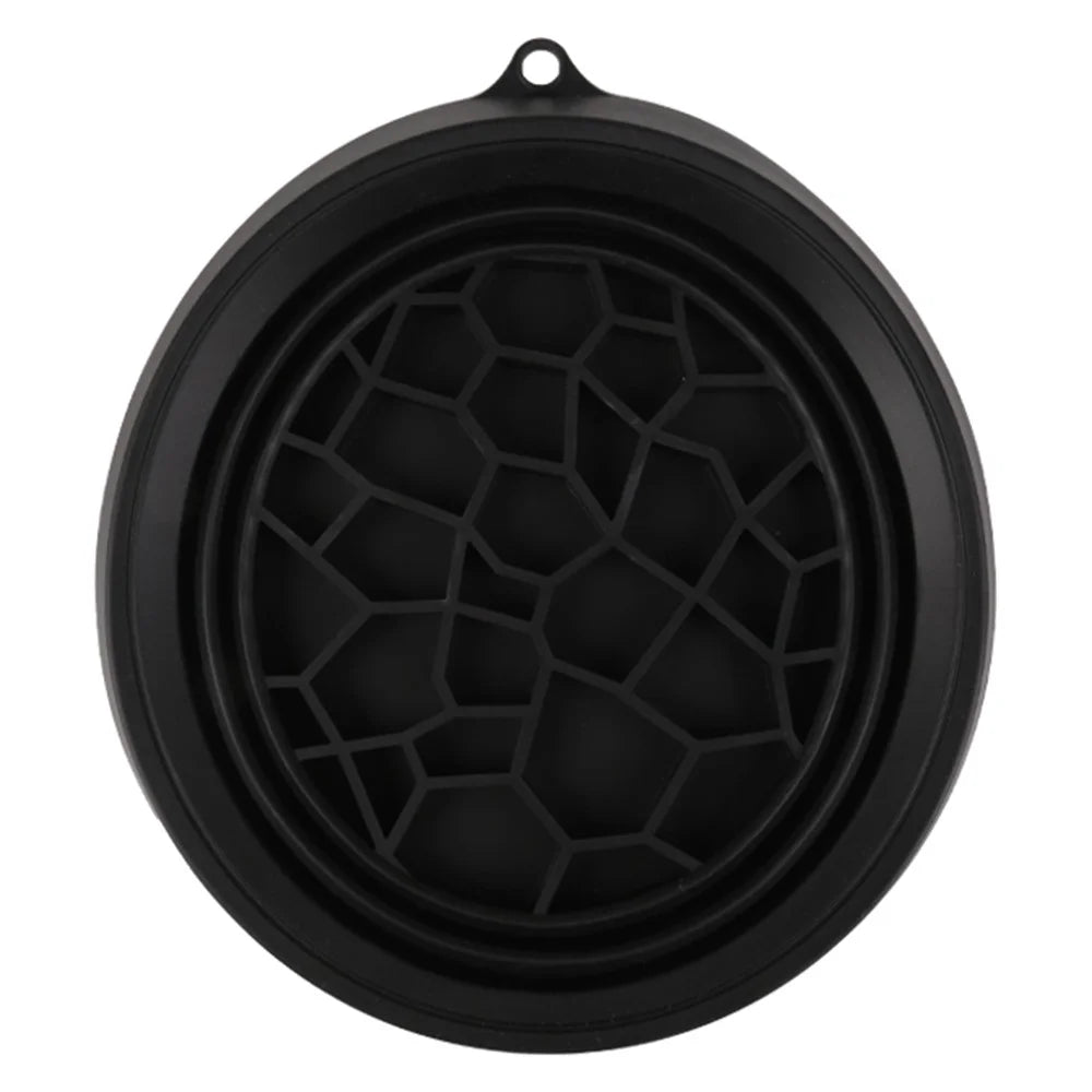 Collapsible Silicone Face Basin Ice Cold Therapy Multipurpose Foldable Washbasin for Skincare Travel (FDA Certified, BPA-Free)  - Black - 2