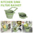 Kitchen Sink Filter Basket Foldable Collapsible Silicone Strainer Food Waste Collector Drain Basket - Green - 2
