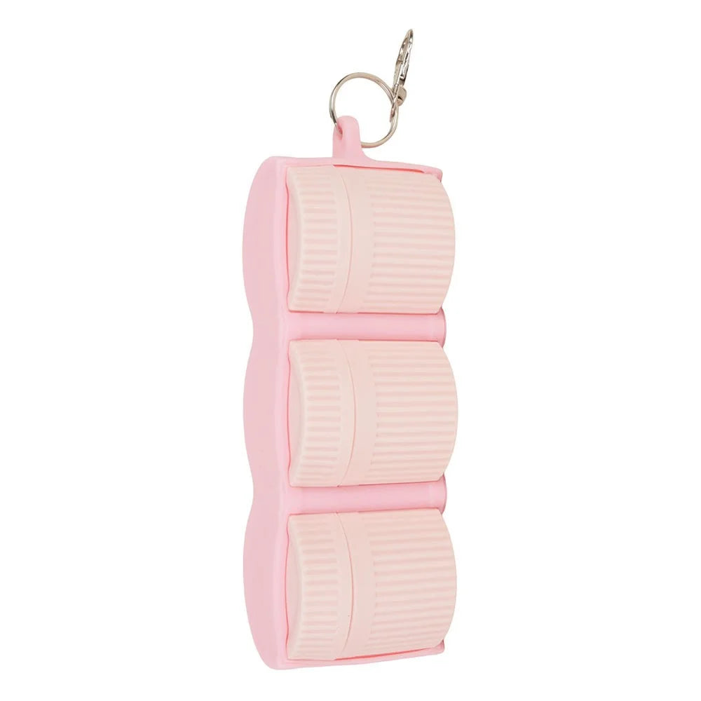 1 Set 50ml Silicone Pill Organizer Box Portable Medicine Case with Detachable Bottles for Travel (FDA Certified, BPA-Free) - Pink - 1