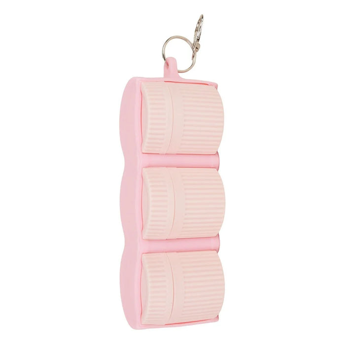 1 Set 50ml Silicone Pill Organizer Box Portable Medicine Case with Detachable Bottles for Travel (FDA Certified, BPA-Free) - Pink - 1
