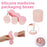 1 Set 50ml Silicone Pill Organizer Box Portable Medicine Case with Detachable Bottles for Travel (FDA Certified, BPA-Free) - Pink - 2