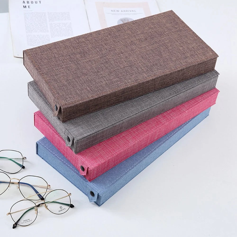 6 Grids Eyeglasses Storage Box Oxford Fabric Display Case Organizer for Sunglasses Reading Glasses - Coffee - 6