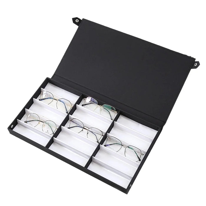 15 Slots Eyeglasses Display Case Sunglasses Storage Box Organizer for Optical Shop Home - 1