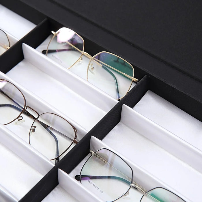 15 Slots Eyeglasses Display Case Sunglasses Storage Box Organizer for Optical Shop Home - 5