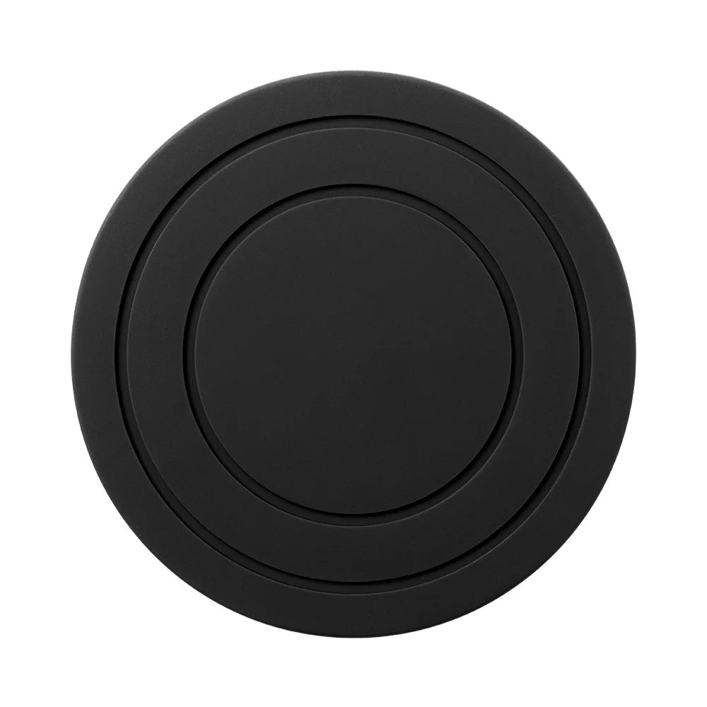 8Pcs 10cm FDA Certified Round Silicone Coasters Waterproof Non-slip Heat Resistant Cup Mats with Storage Holder - Black - 3