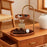 2-Tier Bamboo Jewelry Organizer Tray with Metal Stand Desktop Display Holder for Perfume - 2