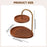 2-Tier Bamboo Jewelry Organizer Tray with Metal Stand Desktop Display Holder for Perfume - 6