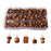 50Pcs 5 Shapes Wood Push Pins Thumb Tacks with Storage Box Cork Board Pins for Office Home - 2